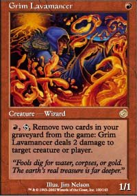 Magic the Gathering Card - Grim Lavamancer (Torment)