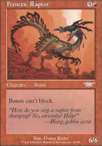 Magic the Gathering Card - Frenetic Raptor (Legions)