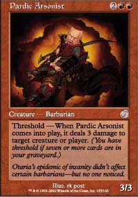 Magic the Gathering Card - Pardic Arsonist (Torment)