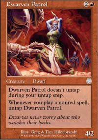 Magic the Gathering Card - Dwarven Patrol (Apocalypse)