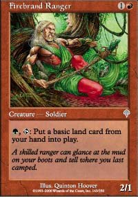 Magic the Gathering Card - Firebrand Ranger (Invasion)