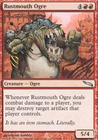 Magic the Gathering Card - Rustmouth Ogre (Mirrodin)