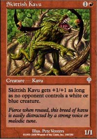 Magic the Gathering Card - Skittish Kavu (Invasion)