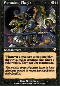 Magic the Gathering Card - Spreading Plague (Invasion)