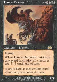 Magic the Gathering Card - Havoc Demon (Legions)