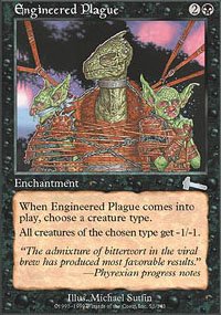 Magic the Gathering Card - Engineered Plague (Urza's Legacy)