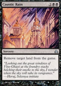 Magic the Gathering Card - Caustic Rain (Guildpact)