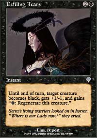 Magic the Gathering Card - Defiling Tears (Invasion)