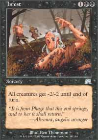 Magic the Gathering Card - Infest (Onslaught)