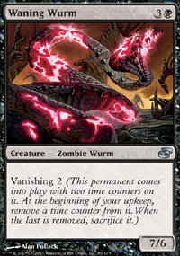 Magic the Gathering Card - Waning Wurm (Planar Chaos)