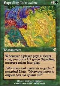 Magic the Gathering Card - Saproling Infestation (Invasion)