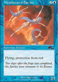 (4) Magic the Gathering Cards - Weatherseed Faeries