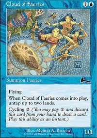 (4) Magic the Gathering Cards - Cloud of Faeries