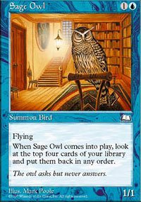 (4) Magic the Gathering Cards - Sage Owl