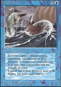 (4) Magic the Gathering Cards - Sea Serpent