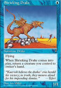(4) Magic the Gathering Cards - Shrieking Drake