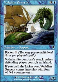 (4) Magic the Gathering Cards - Vodalian Serpent