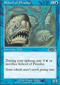 (4) Magic the Gathering Cards - School of Piranha