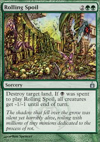 Magic the Gathering Card - Rolling Spoil (Ravnica)