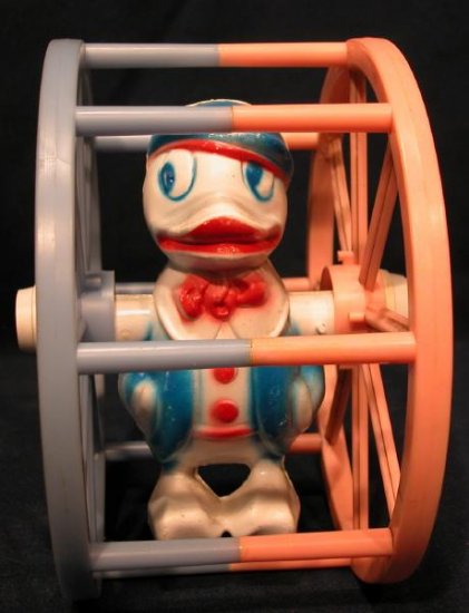 Vintage Disney Donald Duck Like Baby Toy Wheel