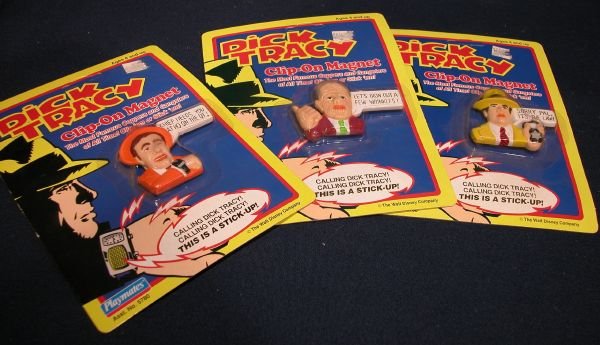 Dick Tracy Clip On Magnet Lot by Playmates New