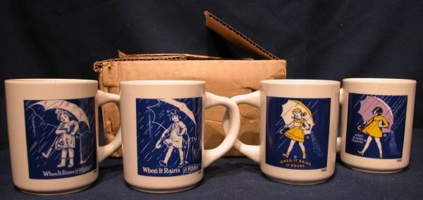 Morton Salt When It Rains It Pours Mug Collector Set Advertising