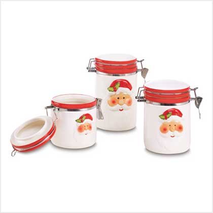 SMILING SANTA CANISTER SET