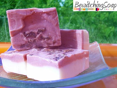 Olive Rose Facial Soap--Cold Process Handmade Soap w/ Rose Clay, Rose Water