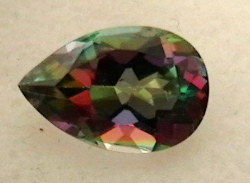 Mystic Topaz gemstone - pear shaped, 3.8 cts.