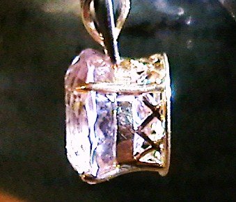 Huge!! 12.33 ct Kunzite and diamond Pendant 14k gold