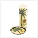 Palm Tree Candle and Holder