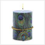 Peacock Candle with Charm