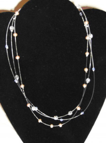 3 Strand Pearl Necklace and Earring Set