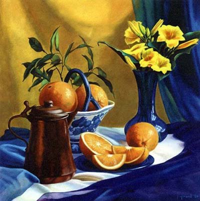 Daylilies and Oranges Large Limited Edition Art Print