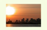 Sunset in the City of Boston