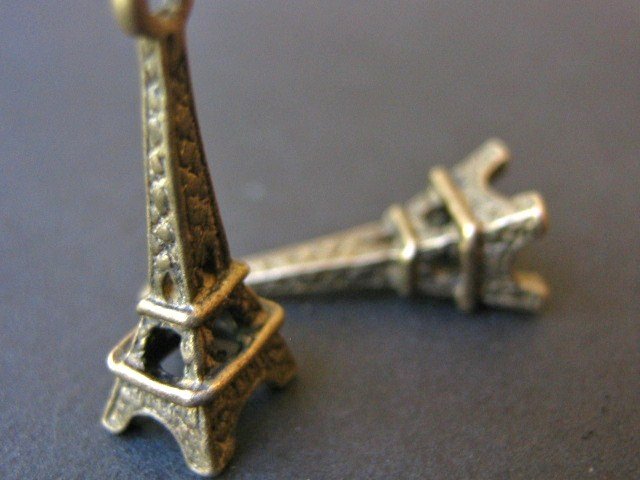 Eiffel Tower Charms 8x24mm Antique Bronze