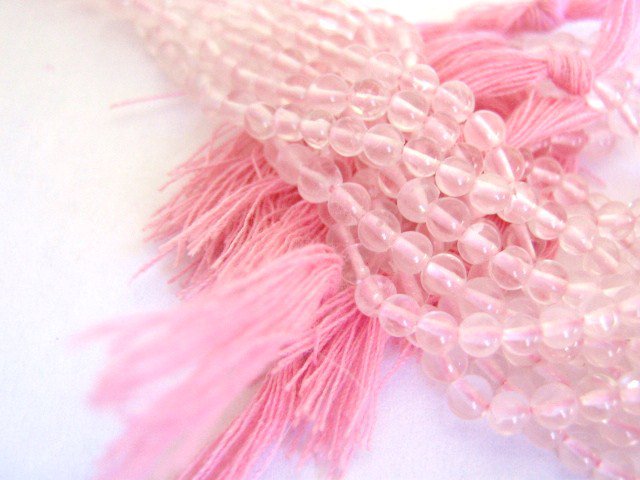 Rose Quartz 3mm - 4mm Round Gemstone Beads