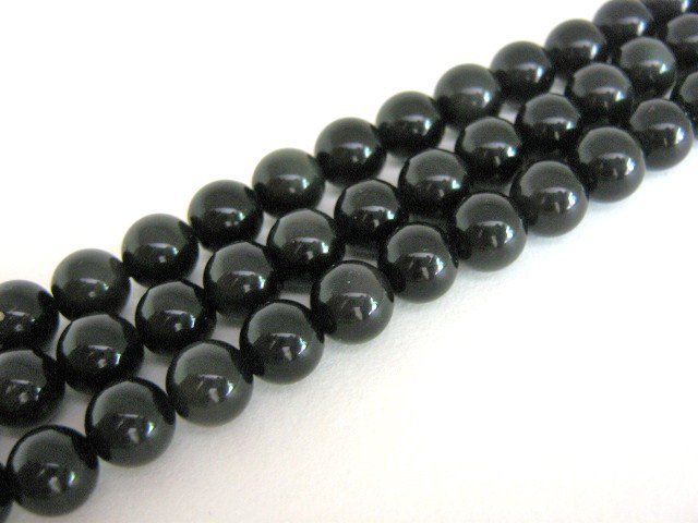 Black Obsidian 6mm Round Beads Gemstone