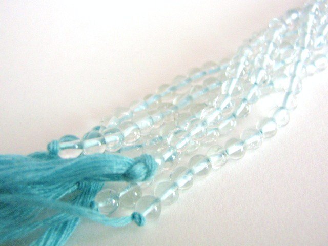 Blue Quartz 4mm Round Gemstone Beads