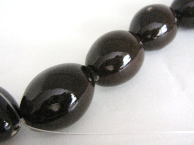 Brown 36x28mm Oval Porcelain Beads