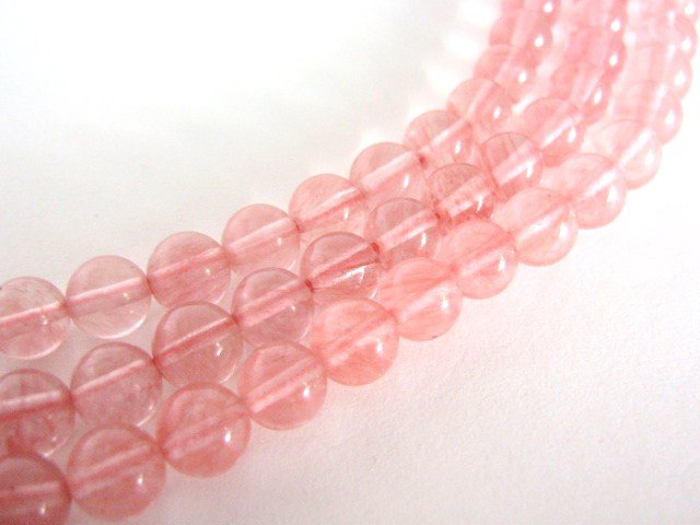 Cherry Quartz 8mm Round Beads