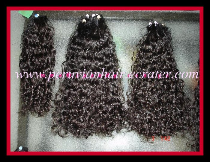 4 oz. 28-30" Virgin Peruvian Human Hair Curly