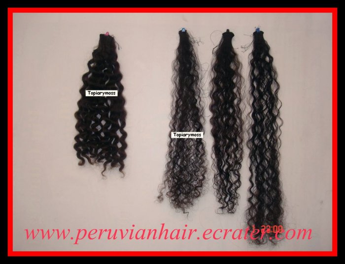 4 oz. 20-24" Deep Curly Virgin Peruvian Human Hair
