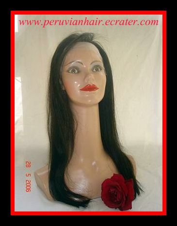 18-20" Full Lace Wig with Virgin Peruvian Human Hair Straight