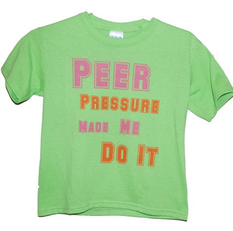Peer Pressure Girls Tee (HOT GREEN)