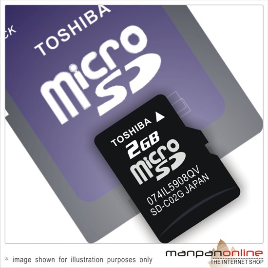 Genuine TOSHIBA TransFlash microSD 2GB Memory Card