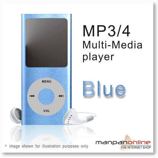 MP3 MP4 Portable Multi Media Player 1.8" LCD w/ 2GB blue