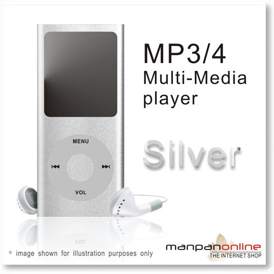 MP3 MP4 Portable Multi Media Player 1.8" LCD w/ 2GB silver