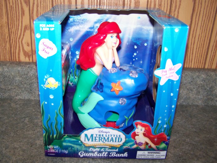 Disneys The Little Mermaid Light & Sound Gumball Bank * Special Edition*