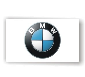 BMW 3D Logo White Flag